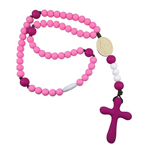 Chews Life Pink Rosary Silicone Teething Rosary Ethiopia Ubuy - Main Image