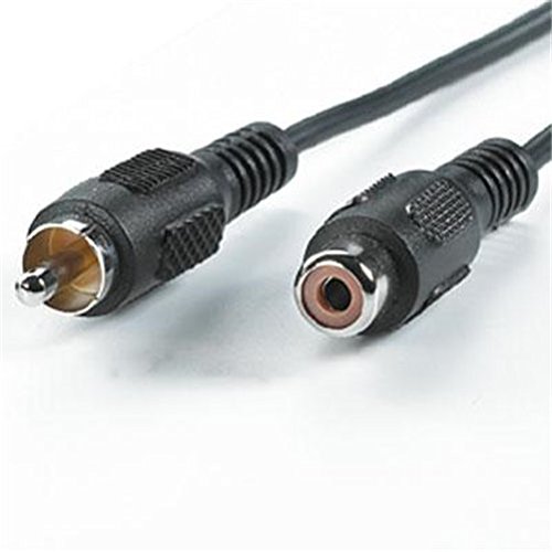 Value 11994325 RCA Extension Cable Simplex Male to Female 5 m Black