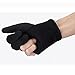 CCbeauty 2Pcs Hair Dye Gloves Reusable Heat Resistant Gloves 3 Finger Mittens for Hair Styling,Curling Wand and Flat Iron, Black,S/19CM