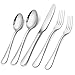 20-Piece Flatware Cutlery Set Stainless Steel Silverware Include Practical Knife Fork Spoon, Mirror Polished, Dishwasher Safe, Utensils Service for 4 Briout