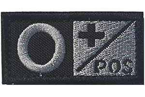 Halloween Decorations Halloween Blood Type O Pos Badges Durable Nylon Embroidered Morale Badges Appliques Decorative Patches 