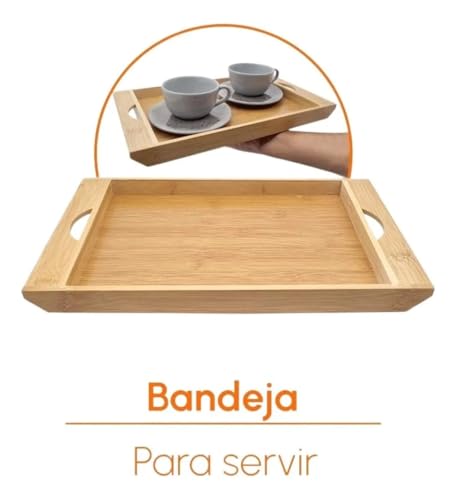Migalheira Tábua de Pão em Bambu 36x22cm Bandeja com Coletor de Migalhas