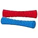 Nerf Dog Tire Stick Dog Toy with Interactive Squeaker, Lightweight, Durable and Water Resistant, 7 Inches, For Medium/Large Breeds, Two Pack, Blue and Red