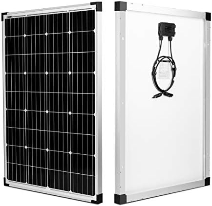 kinverch 100 Watts 12 Volts Monocrystalline Solar Panel for 12 Volt Battery Charging,RV's and Boats