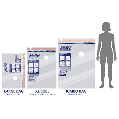 Hefty ShrinkPak Starter Kit 2 Large, 1 XL Cube, 1 Jumbo Vacuum Seal