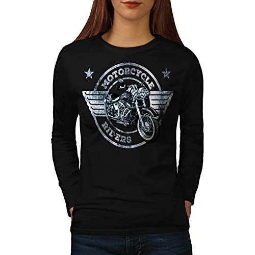 Rider Motorcycle Biker Women L Long Sleeve T-shirt | Wellcoda