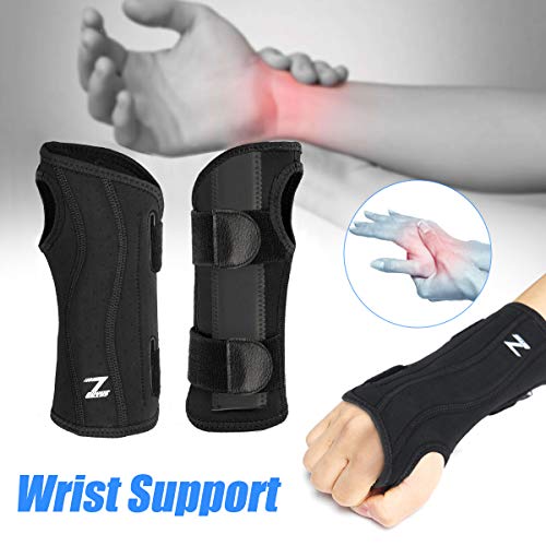 Carpal Tunnel Wrist Brace, Night Sleep Wrist Support, Removable Metal Wrist Splint for Men