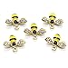 Gonioa 10 PCS Crystal Yellow Bee Design Charms Honeybee Charms Pendants for Crafting, Jewelry Making, Necklace, Earrings