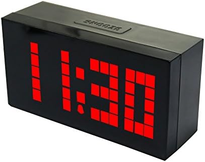 CHIHAI Simple and Practical LED Alarm Clock with Calendar, Temperature, Brightness Control and AC Power(red)