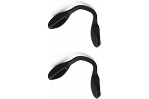 Caulo Replacement Nose Pads Bridge for fit Oakley Split Shot OO9416 Crossrange OO9371 Targetline OO9397 Glass Sunglass Frames (Black - 2 Pairs)