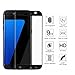 BONUM Galaxy S7 Edge Screen Protector, Full Coverage Anti-Scratch, Anti-Fingerprint, Easy to Install Curved Tempered Glass (Black)