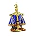 Scales Of Justice Glass Ornament Old World Legal Lawyer Judge's Gavel