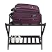WELLAND Wood Collapsible Foldable Luggage Rack Holder with Shelf Suitcase Luggage Stands for Guest Room (Espresso)