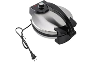 10in Electric Tortilla Press, Temperature Control Stainless Steel Non Stick Flour Corn Press Bakeware Tool DIY Dough Press To