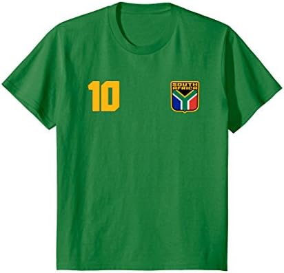 Kids South Africa T-shirt African Tee Retro Soccer Football 6 Kelly Green