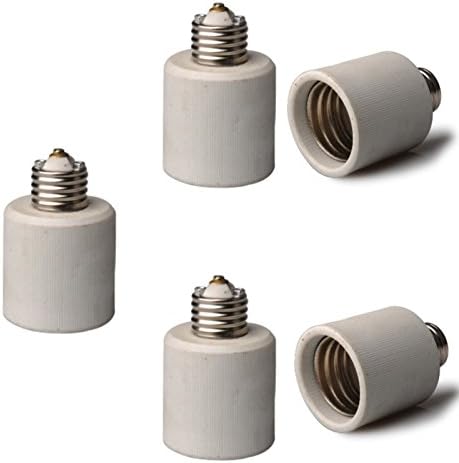 5 PCS E27 to E40 Ceramics Adapter Socket,LED Light Bulb Lamp Holder Converter,Plug Lampholder(E27-E40 TC)
