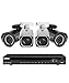 Lorex 8 channel NR9082 4K home security system with 2 8MP 4K LNB8111B Bullet Cameras and 2 4MP 2K LNB4421B Bullet Cameras