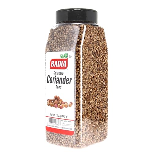 BADIA CORIANDER SEEDS WHOLE, 12 OZ – GOURMET SPICE SEASONING FOR COOKING & FLAVORING