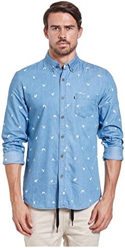 Sven brothers Men's Long Sleeve Denim Work Shirt