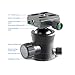 ODWARF R1 39.7lbs CNC Professional Premium Metal Damping Camera Tripod Ball Heads with 1/4 Quick Shoe Plate Includes Tri-Bubble Levels Ballhead for Tripod,Monopod,Slider,DSLR Camera,Camcorder