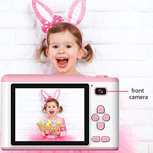 Fan-Ling Kids Camera 8.0MP Creative Digital Dual Camera 2.8inch Screen 4X Digital Zoom,Cartoon Child Smart Small Camera,Gifts for Kids,Pocket Size Easily Carry (Pink)