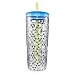 bubba Envy Dual-Wall Insulated Tumbler with Straw, 24 oz., Blue Graphic Triangles