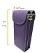 MyEyeglassCase Double eyeglasses case | Soft Sunglasses Case for Women | Semi Soft Dual Glasses Case with Magnetic Closure and Cleaning Cloth (IP822 Purple)