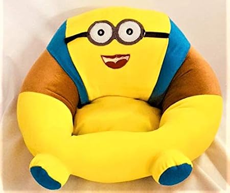 Tradeblush Baby support seat Cotton Toddlers Training Seat Baby Safety Sofa Dining Chair Learn to Sit StooL (BLACK- WHITE)