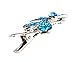Crystal Dragonfly Hair Clip - Aqua