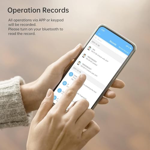 Smart Lock,WiFi and Bluetooth 2-in-1 Fingerprint Door Lock with Keypad, GCC Version,App Control, Keyless Entry for Room, Garage, Office, Apartment
