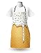 Ambesonne Food Apron, Cartoon Like Image of and Melting Ice Cream Cones Colored Sprinkles Print, Unisex Kitchen Bib with Adjustable Neck for Cooking Gardening, Adult Size, Yellow White