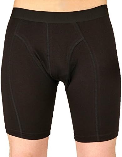 MENS EXCLUSIVE SOFT COTTON LONG BOXERS BLACK S,M,L,XL,XXL,3XL,4XL,5XL