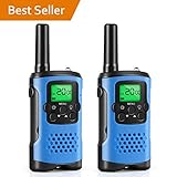 Walkie Talkies for Kids, 22 Channel Kids Walkie Talkies 2 Way Radio 3 Miles (Up to 5Miles) FRS/GMRS Handheld Mini Walkie Talkies for Kids (Pair) (Blue)