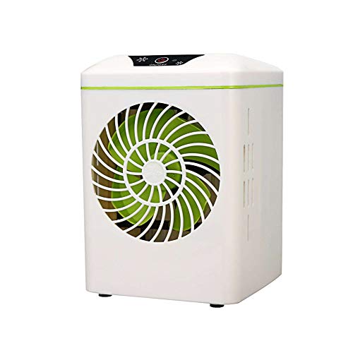 shamrock58 USB Portable Mini Air Conditioner Cool Cooling for Bedroom Cooler Fan Home Office Desktop (White)