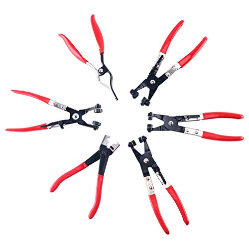 FreeTec 9pcs Hose Clamp Pliers Tool Set for Fuel Oil Water