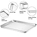 Wildone Baking Sheet with Silicone Mat Set, Set of 6 (3 Sheets + 3 Mats), Stainless Steel Cookie Sheet Baking Pan with Silicone Mat, Non Toxic & Heavy Duty & Easy Clean
