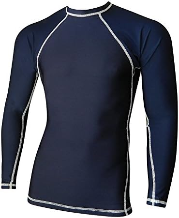 Rash Guard For Men Compression &amp; Base Layer Shirt (Navy Blue, 4XL)