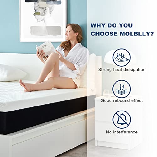 Queen Mattresses,Molblly 10 Inch Premium CoolingGel Memory Foam