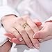 Jinbaoying Knot Cross Ring Enhancers for Women Statement Funky Trendy Love Fashion Engagement Ring Stainless Steel Silver Gold Rose Gold Plated Friendship Ring