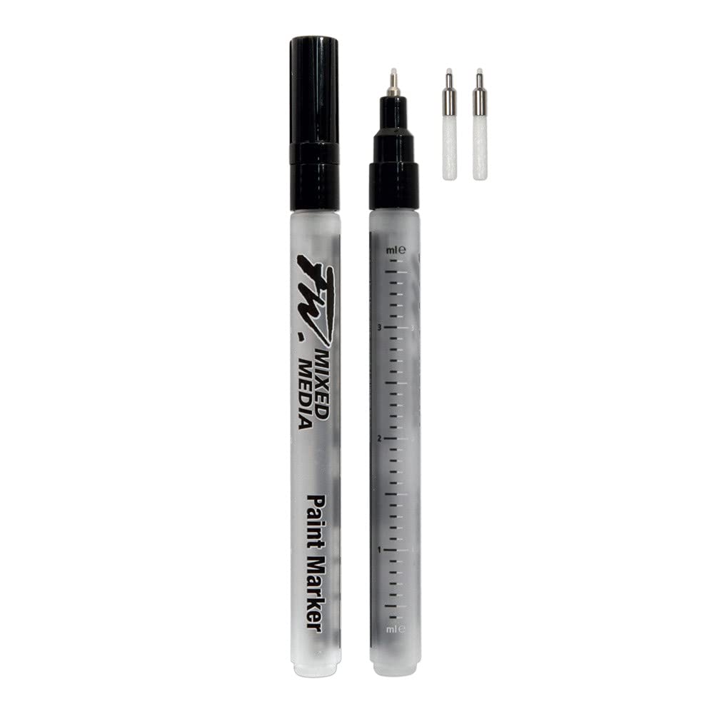 Daler-Rowney FW Refillable Technical Markers, Blister Pack, 0.03in - 0.8mm, Set 101, 2pcs