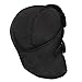 LETHMIK Winter Trapper Ushanka Hat Unisex Faux Fur Waterproof Hunting Hat with Breathable Mask Black