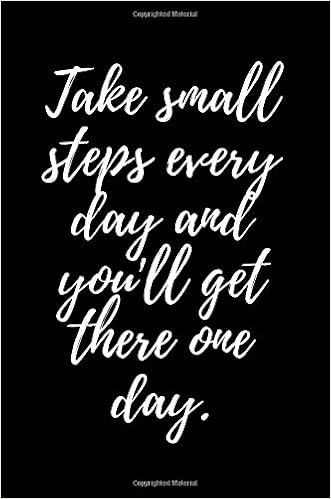 Small Steps Every Day Take Small Steps Every Day And You'll Get There One Day.: Inspirational  Quote Cover Journal, Diary For Men & Women To Write In, 6X9/100  Pages/Journal Paper, Motivational Gift Idea: Designs, Asek: 9781723481444: