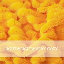 Linecooo Yellow Fleece Throw Blanket