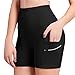 ODODOS Dual Pocket High Waist Workout Shorts,Tummy Control Yoga Gym Running Shorts,Non See-Through Yoga Shorts