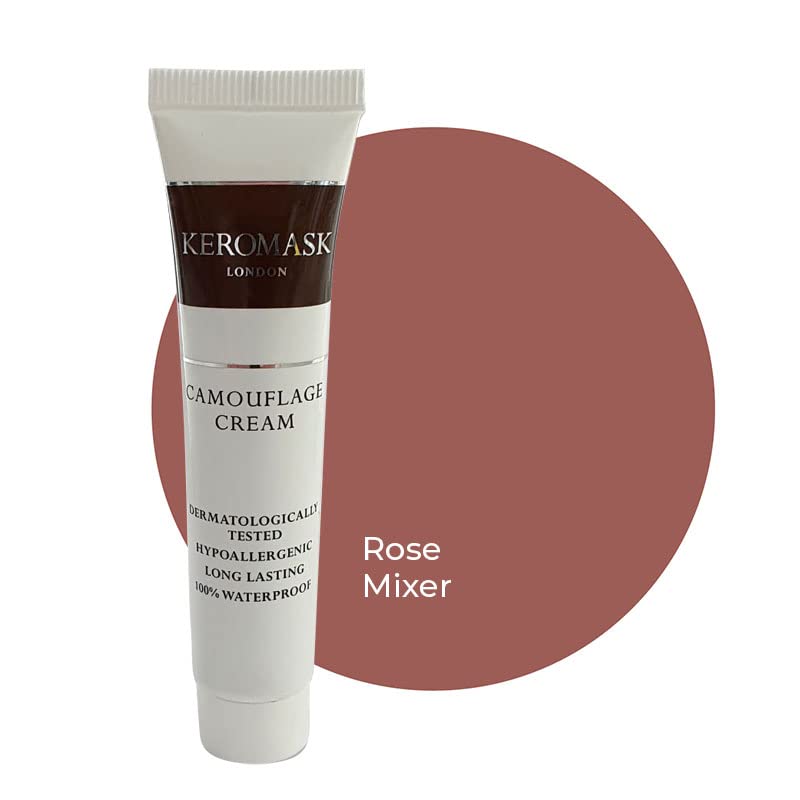 Keromask Full Coverage Hypoallergenic Concealer ROSE MIXER to Camouflage Vitiligo, Tattoos, Redness and Rosacea, Waterproof and Suitable for All Skin Types 1 x 15ml โ image 1