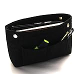 Itraveller Handbag Organizer, Liner, Sturdy Nylon, Insert 13 Compartments (Navy Circle)