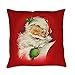 DECORLUTION Comi Vintage Christmax Santa Claus Square Pillowcase Cushion Cover Case 18