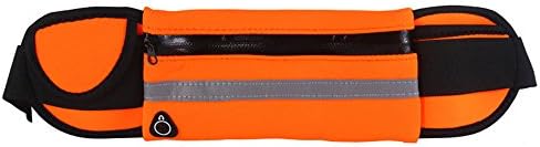 MICHEALWU Sports Armband Bag Waist Pack Bag Waterproof Running Gym Smartphone Holder with Earphone Hole for Iphone Smart Phone (Orange(Waist Pack))