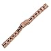 Lcoo Xuexy 14mm Pebble Time Round Stainless Steel Watch Band Strap Replacement Bracelet, Rose Gold