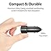 Car Charger, JSAUX Dual QC 3.0 USB Ports 36W/6A Fast Car Charge Adapter Metal Cigarette Lighter USB Charger Compatible with iPhone 11/pro/pro max/x/xr/8,Samsung Galaxy S20/S10/S9,Note 10/9,iPad-Black